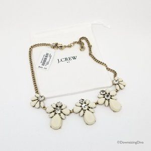 J. Crew Factory Statement Necklace in off white